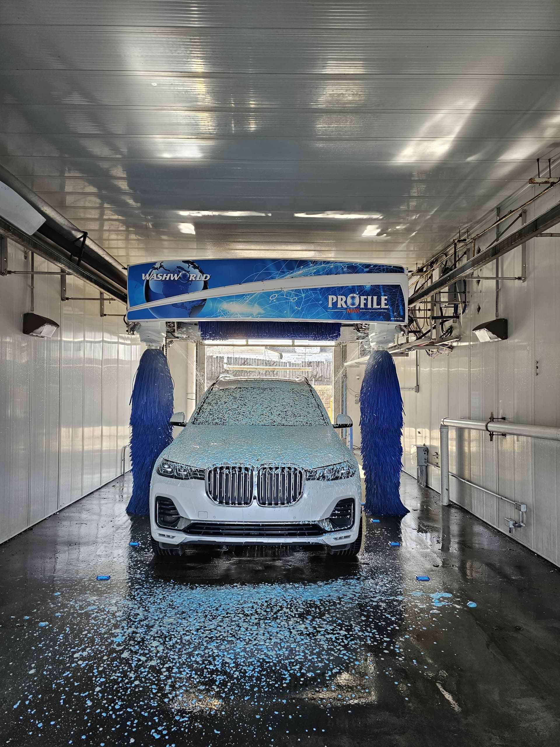 Soft touch wash on BMW